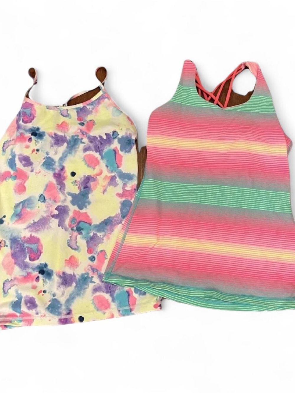 Ivivva strappy bright multicolor activewear tank set
